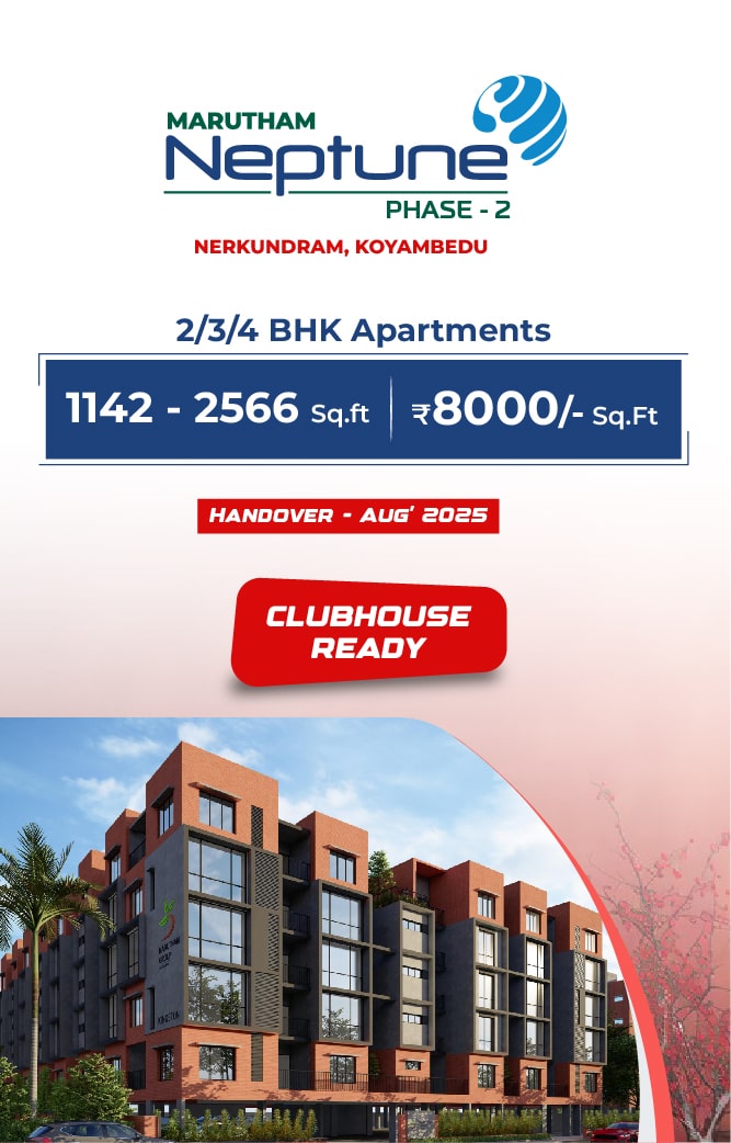 2 bHK Apartment in virugambakkam